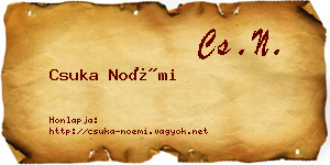 Csuka Noémi névjegykártya