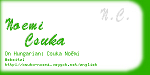 noemi csuka business card